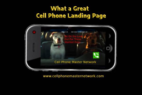 What a great cell phone landing page by cell phone master network