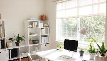 Bright home office space