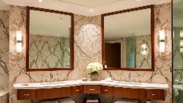 Luxurious bathroom with double vanity