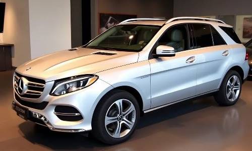 Silver 2018 Mercedes-Benz GLE 350 SUV parked in a showroom